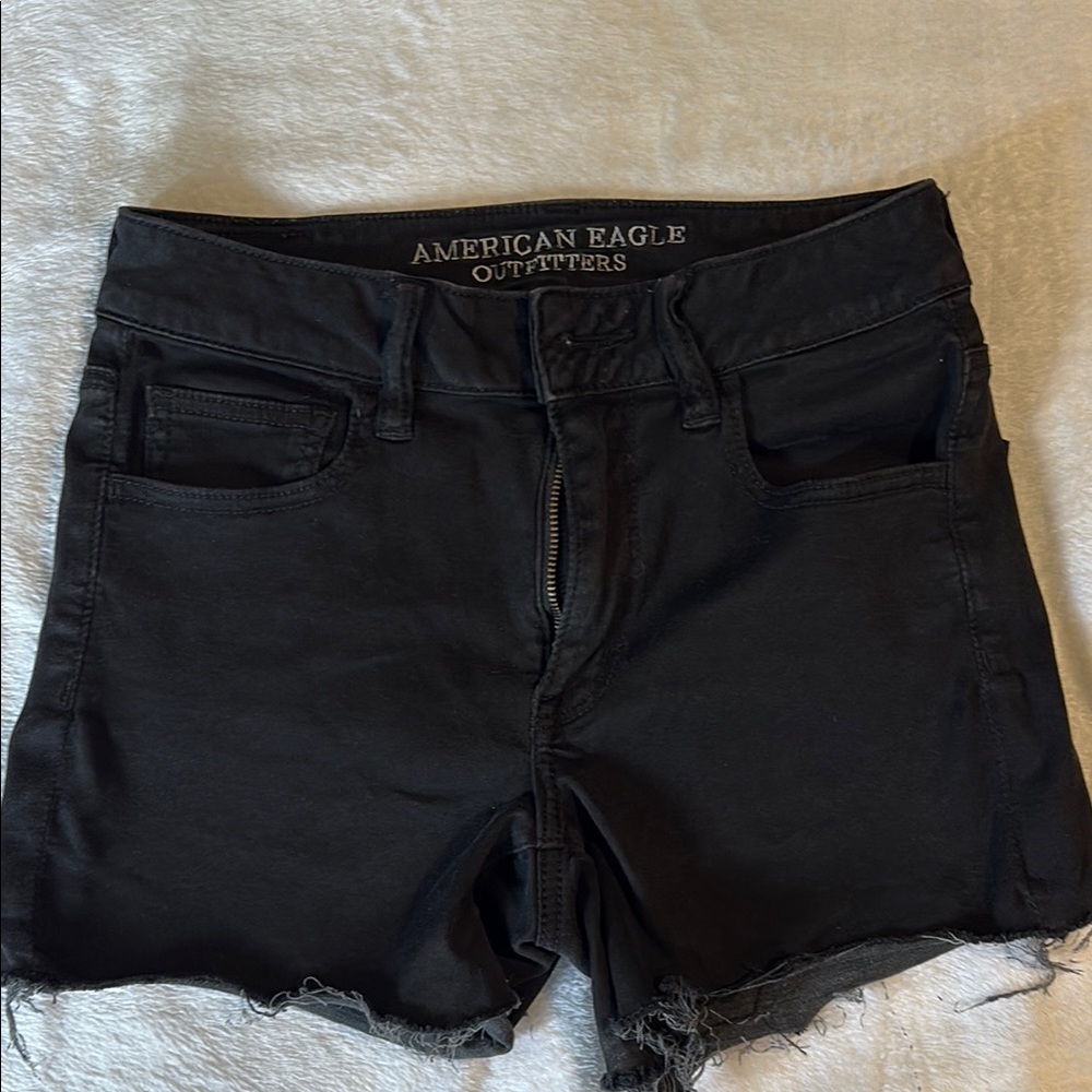 American Eagle Outfitters Black Jean High Rise Shorts